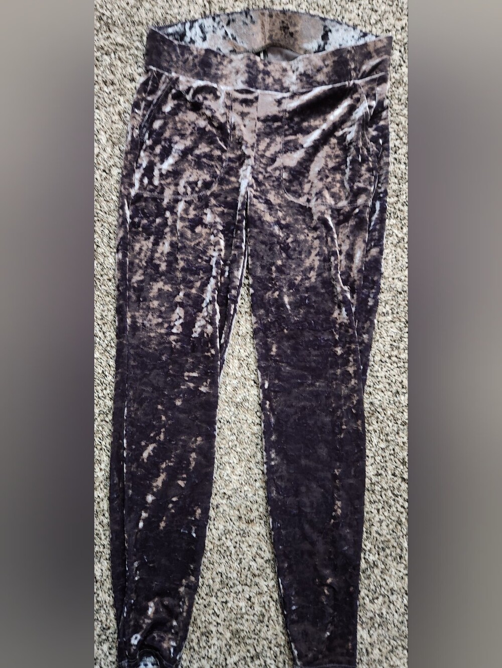 Torrid Gray Velvet Leggings With Pockets